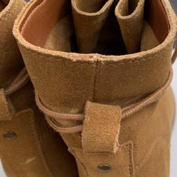 Steve Madden Rosaly Round Toe Suede Ankle Boot Tan C361 - Picture 11 of 16